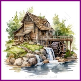Diamond Painting Watermill 06