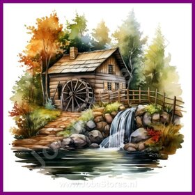 Diamond Painting Watermill 08