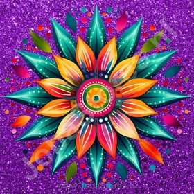 Diamond Painting Mandala Purple 01