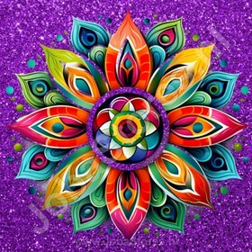 Diamond Painting Mandala Purple 02