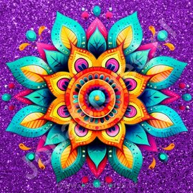 Diamond Painting Mandala Purple 03