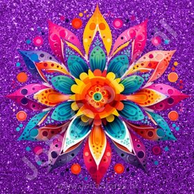 Diamond Painting Mandala Purple 04
