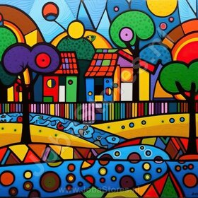 Diamond Painting Bunte Landschaften 05