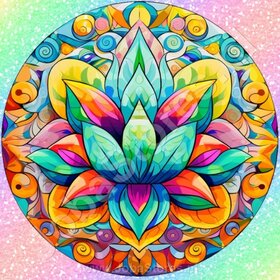 Diamond Painting Mandala Rainbow 02