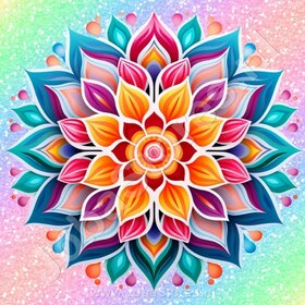 Diamond Painting Mandala Rainbow 03