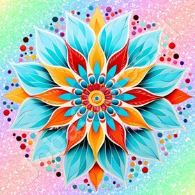 Diamond Painting Mandala Rainbow 04