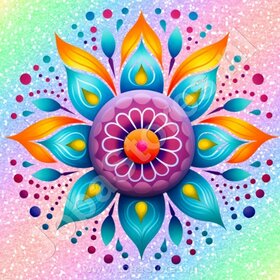 Diamond Painting Mandala Rainbow 05