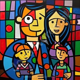 Diamond Painting Colorful People 01