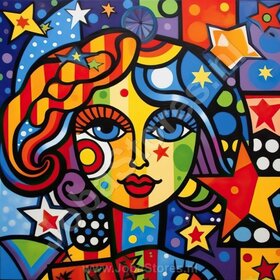 Diamond Painting Colorful People 03