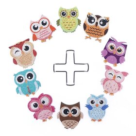 Diamond Painting Coasters 06 Owls (10 pieces)