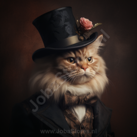 Diamond Painting Aristocratic Cat with Hat 03