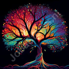 Diamond Painting Tree of Life Colorful 03