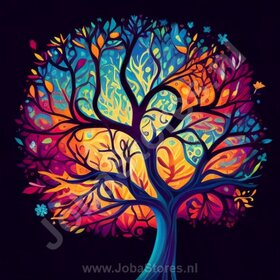 Diamond Painting Tree of Life Colorful 04