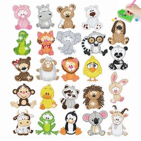Diamond Painting Sticker Set Animals (25 pieces)