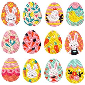Diamond Painting Sticker set Easter eggs (12 pieces)