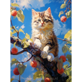 Diamond Painting Cat in Tree 02