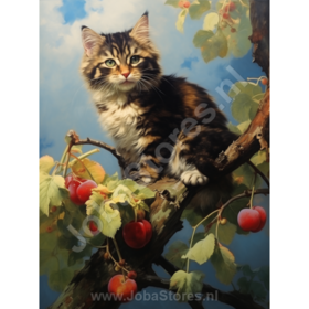 Diamond Painting Cat in Tree 04
