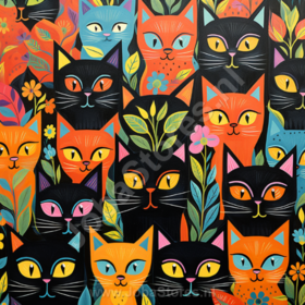 Diamond Painting Cats chaos 04