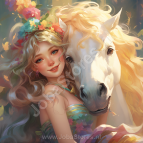 Diamond Painting Girl with Horse 01