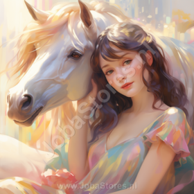 Diamond Painting Girl with Horse 02