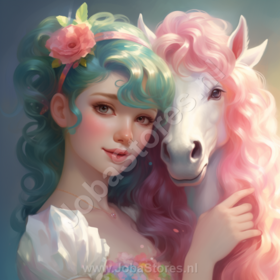 Diamond Painting Girl with Horse 03