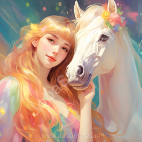 Diamond Painting Girl with Horse 04