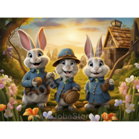 Diamond Painting Handy Hares 01