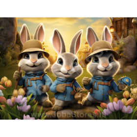 Diamond Painting Handy Hares 03
