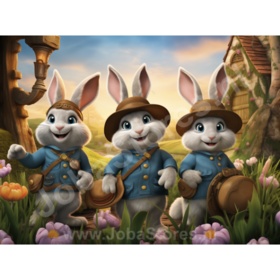 Diamond Painting Handy Hares 04