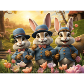 Diamond Painting Handy Hares 05