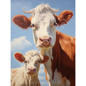 Diamond Painting Brown Cows 02