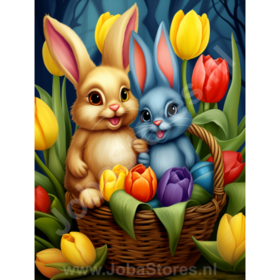 Diamond Painting Colorful Easter Bunny 01