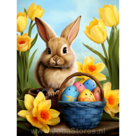 Diamond Painting Colorful Easter Bunny 02