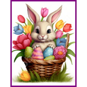 Diamond Painting Colorful Easter Bunny 04