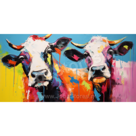 Diamond Painting Colorful Cows 02