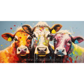 Diamond Painting Colorful Cows 03