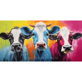 Diamond Painting Colorful Cows 04
