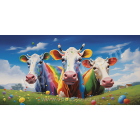 Diamond Painting Colorful Cows 05