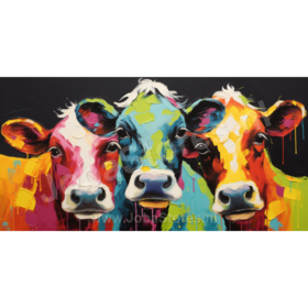 Diamond Painting Colorful Cows 10