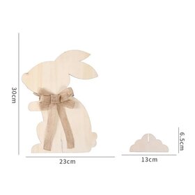 Wooden Easter Bunny to color/paint yourself. Large 30cm
