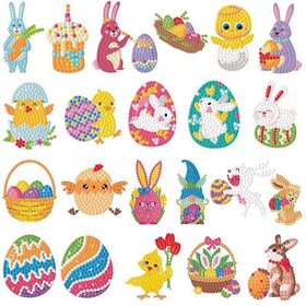 Diamond Painting Sticker Set Easter 005 (22 pieces)