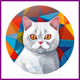 Diamond Painting Stained Glass Cat - British Shorthair 02