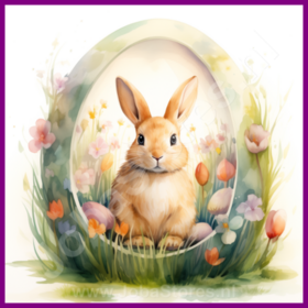 Diamond Painting Easter Bunny in egg 03