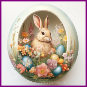 Diamond Painting Easter Bunny in egg 04