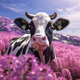 Diamond Painting Cow in the Field 01