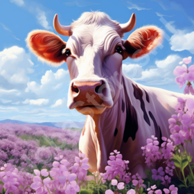 Diamond Painting Cow in the Field 06