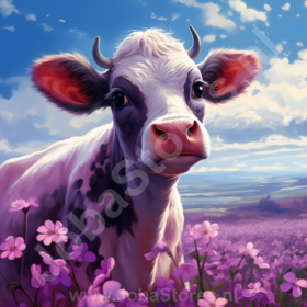 Diamond Painting Cow in the Field 07