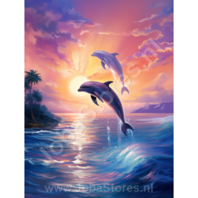 Diamond Painting Dolphins 01