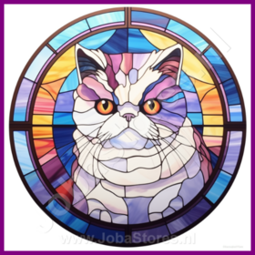 Diamond Painting Stained Glass Cat - Exotic Shorthair 03