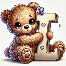 Diamond Painting Bear Letter L